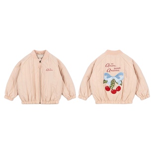 丹麦ks秋冬儿童棉衣飞行夹克三防外套保暖男女宝宝夹棉袄棒球服