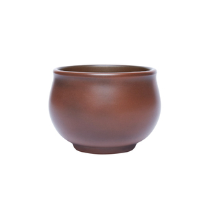 广西钦州坭兴陶阔口杯光素茶杯纯手工泡茶杯复古素雅主人杯约60ml