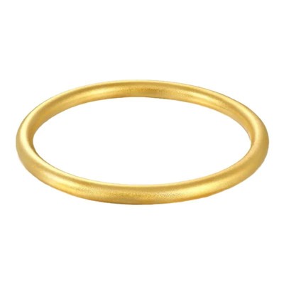 足金包银黄金手镯纯实心不掉色