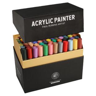 鲁本斯艺术家丙烯马克笔套装防水手绘涂鸦 木材石材布料金属塑料