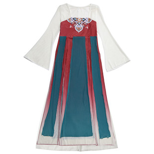 儿童汉服古典舞演出服纱衣女童敦煌飞天艺考练功服桃花妆表演服装