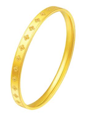 经典款四叶草手镯女款黄金999幸运万花筒手环ins小众高级感不掉色