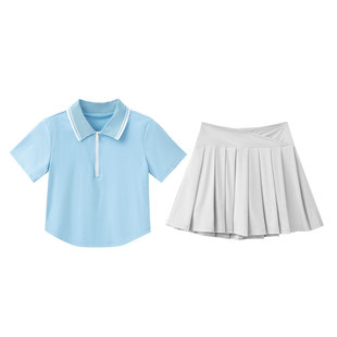 羽毛球服新款女套装2025两件套装夏网球短裙跑步运动半身裙学院风