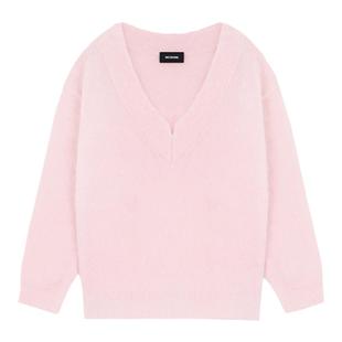 【明星同款】WE11DONE女士马海毛混纺V领毛衣针织衫