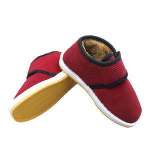 手工棉鞋女保暖鞋冬季家居家室内中老年人妈妈防滑厚底包跟棉拖鞋