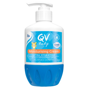 Ego QV婴儿倍润霜身体乳保湿面霜补水滋润秋冬250g*3瓶小老虎