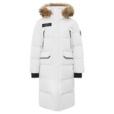 貉子毛领长款羽绒服雪中飞