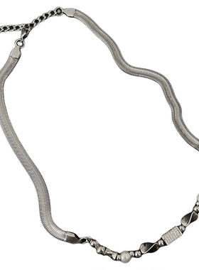 自制不规则高级感锁骨链男小众设计感蛇骨项链男士轻奢不掉色配饰