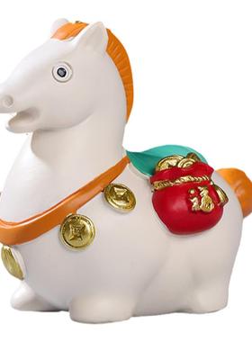 唐胖马创意小摆件送礼好物马上有福办公室桌面玄关中式装饰摆件