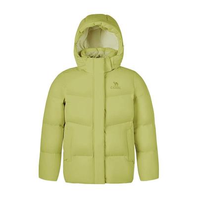 骆驼女装三防羽绒服2025新款冬季绿色防风面包服短款轻薄羽绒外套