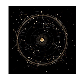 星空塔牌罗牌桌布Tarot推牌绒布垫子太阳花卉月亮神秘祭坛绒布