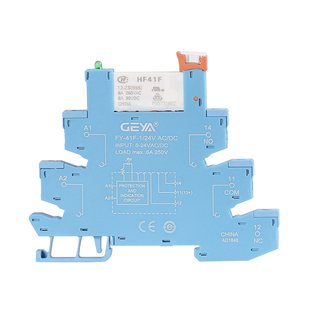 GEYA宏发HF-41F超薄中间继电器模组FY模块直流24V/12V/220短接片