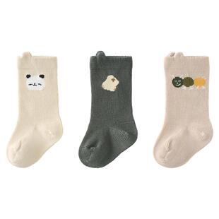 童泰婴儿袜子宝宝中筒袜男女童无骨袜头不勒腿宽口袜儿童可爱童袜