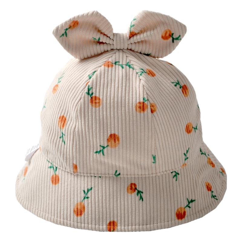 婴儿帽子秋冬纯棉男女宝宝帽灯芯绒渔夫帽儿童帽防晒春秋女童保暖