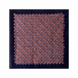 布茗堂 密集扎花 套色染小方巾 植物蓝染茶巾头巾围巾包饰