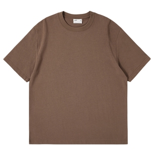 悟空有货240g重磅纯色短袖T恤男潮牌宽松基础百搭落肩袖打底上衣