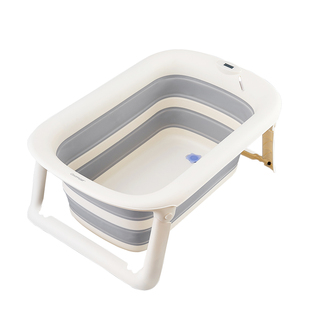 Gromast婴儿洗澡盆大号浴桶可折叠新生儿童用品小孩家用宝宝浴盆