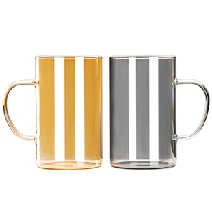 高硼硅玻璃杯家用大容量水杯男士专用办公室带把手泡茶杯子高级感