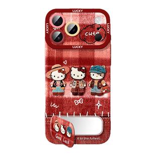 新款适用苹果17promax手机壳女生iphone16软14plu可爱凯蒂猫ip15pm支架13/12mini挂绳16e防摔11硅胶7/8保护套