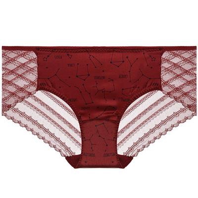 印花中腰平角裤爱美丽包臀丝滑女