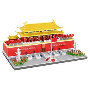 新款北京天安门积木城堡建筑拼装黄鹤楼高难度男女孩益智玩具