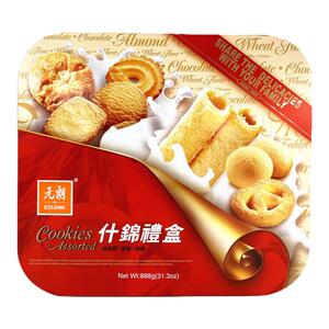 【香港港版】元朗蛋卷王手工鸡蛋卷454g/908g铁罐装年货伴手送礼