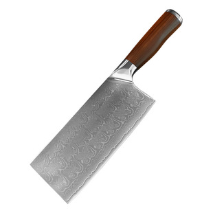 76层大马士革钢菜刀G10钢芯切肉切片刀厨房刀具切牛肉切菜刀锋利