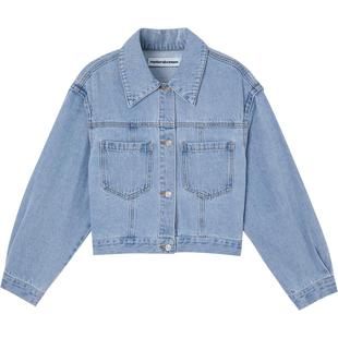 美特斯邦威夹克女士26春新基本时尚宽松百搭牛仔外套复古潮