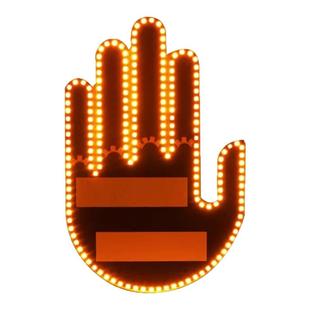 汽车遥控手势灯加塞手势灯后档玻璃趣味表情灯夜间防追尾变频车灯