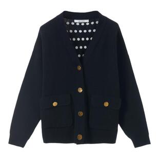 朗姿可双面穿开衫外搭上衣高级感秋2024新款法式v领气质毛针织衫