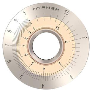 TITANER北斗作钛合金复古老式对数计算尺多功能数学加减乘除曲线测量尺工具吊坠把玩创意礼品