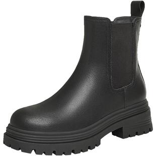 TATA他她女主角厚底切尔西靴女靴子加绒短靴烟筒靴冬季7D241DD4