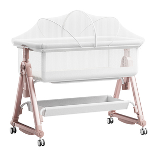 巴比特婴儿床多功能便携式宝宝床可折叠移动摇篮床新生儿拼接大床