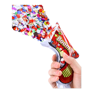 自动充气礼花枪手持小礼炮手枪生日气氛道具新年跨年烟花抢礼话枪