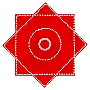 手绢花舞蹈专用大花轿红色麻纱八角巾帕新年扭秧歌表演出专用道具