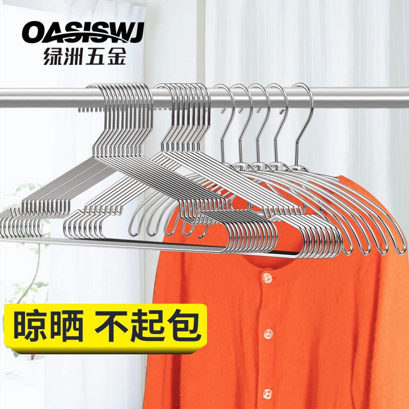 不锈钢304晾衣架防滑宽肩无痕不起包家用衣服晒撑加粗凉衣挂晒架