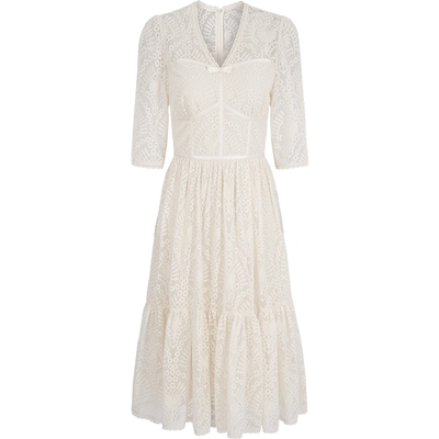 BORAAKSUV领荷叶边蕾丝连衣裙