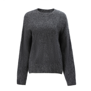 NON RESTRAIN经典简约圆领软糯羊毛针织衫女百搭宽松保暖羊绒毛衣