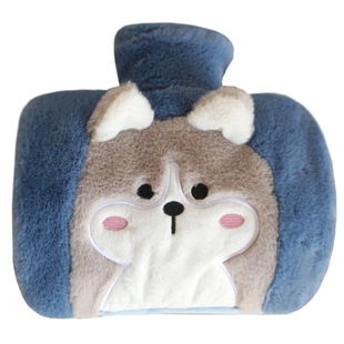 荣事达热水袋注水可双插手暖水袋毛绒可爱大号码加厚灌水式暖手宝