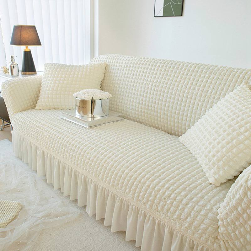 组合L型沙发套全沙发垫防滑北欧发套包罩泡泡纱风沙位贵妃北欧