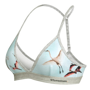 stonemen【源自澳洲】性感法式三角杯无钢圈美背内衣薄文胸-仙鹤