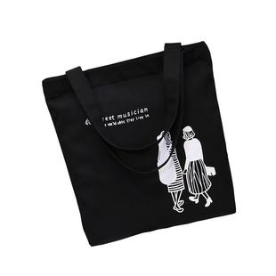 小清新款帆布包韩版单肩包女文艺手提包学生书包休闲大容量购物袋