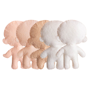 不织布人偶娃娃素体代切割材料痛包棉花肤色吃谷子手工diy成品