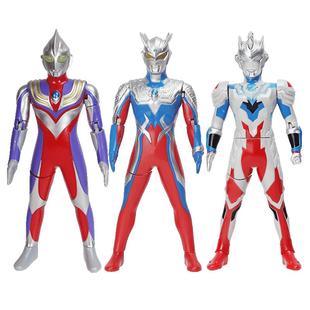 灵动创想奥特曼玩具声光人偶迪迦泽塔德凯特利迦面具男孩儿童节礼