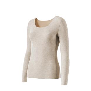 羊绒秋衣秋裤女士德绒无痕自发热打底衫上衣冬棉毛衫加绒保暖内衣