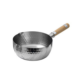 日本进口吉川不锈钢雪平锅热奶锅汤锅小锅泡面锅煮锅无涂层电磁炉