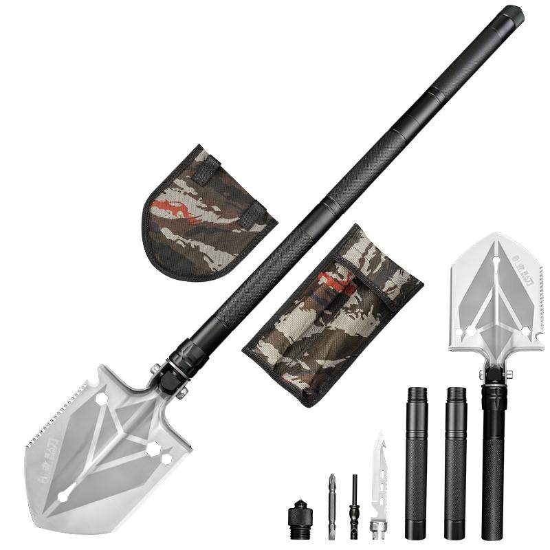 汉道多功能工兵铲户外车载便携迷你铲子野营钓鱼折叠加厚锰钢铁锹