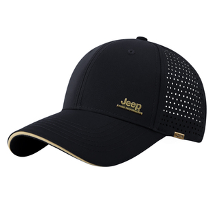 jeep吉普夏季男士棒球帽户外骑行钓鱼防晒帽子网眼薄鸭舌太阳帽男