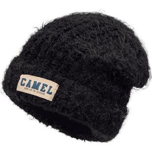 骆驼保暖针织帽2025年秋冬新款纯色男简约防风冷帽百搭女毛线帽子