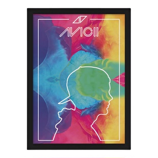 Avicii艺术装饰画海报艾维奇家居照片墙欧美DJ酒吧高清墙画